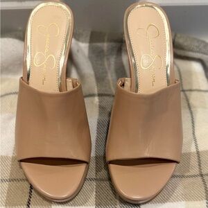 Jessica Simpson Women's Tan Slide Sandals